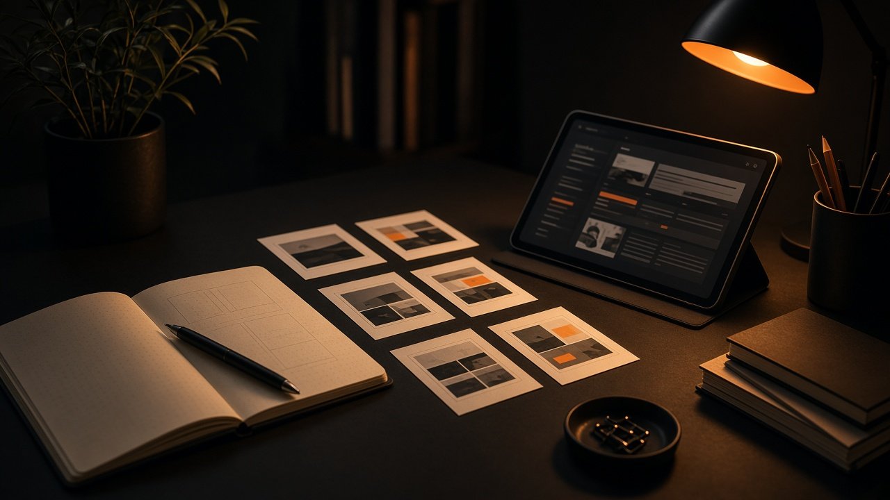 Content planning notes and creative process for brand projects